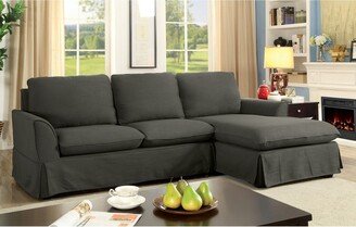 Gami Transitional Linen Fabric Skirted Sectional