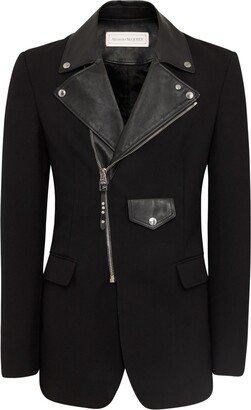 Zip-Fastening Biker Jacket