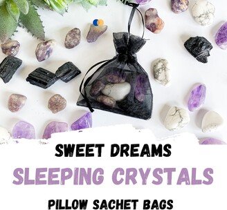 Restful Sleep & Anti-Anxiety Pocket Crystal Sachet, Calming Crystals, Crystals For Sleep, Anxiety