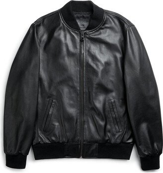 Lastwolf Black Elk Bomber Leather Jacket - Black