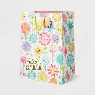 XLarge 'Hello Beautiful' Happy Floral Baby Shower Gift Bag - Spritz™