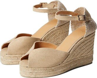 Bianca 80 mm Wedge Espadrille (Sand) Women's Shoes