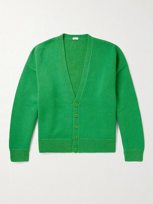 Appliquéd Ribbed Wool-Blend Cardigan