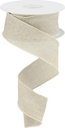 Buff Royal Burlap Wired Ribbon, 1.5