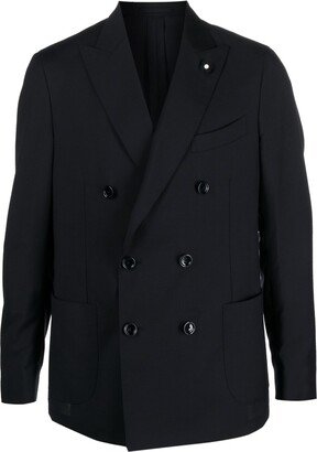 Double-Breasted Wool Blazer-AB