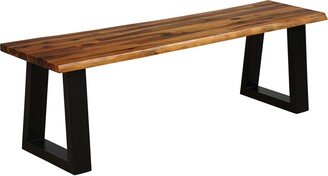 Solid Acacia Wood Outdoor Patio Dining Picnic Bench