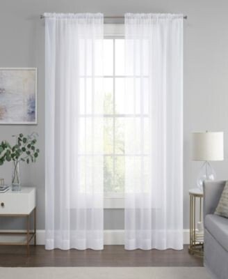 Livia Sheer Voile Rod Pocket Curtain Panel Collection