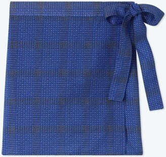 The Wrap Cover-Up Skirt - Modern Plaid in Hydrangea