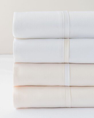 Bovi Fine Linens Estate Full/Queen Sheet Set, White/Ivory