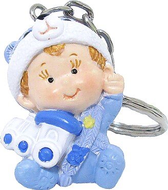 Living Luxury Set of 6 Pcs Boy with Bear Hat Keychain 1.5in - 1.5 H x 1 W x 0.75 DP