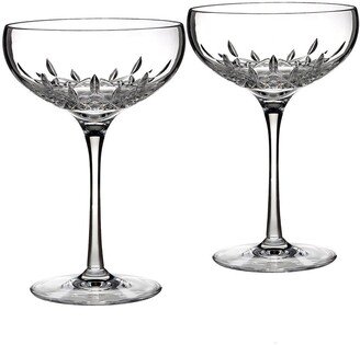 Lismore Essence Set of 2 Lead Crystal Champagne Saucers