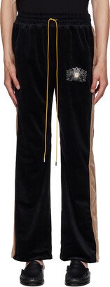 Black Embroidered Sweatpants