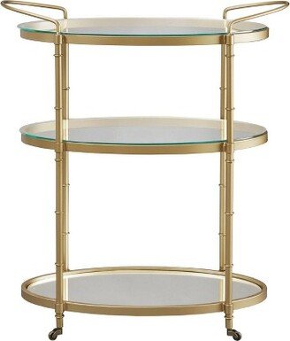 Lauren Bar Cart Antique Gold