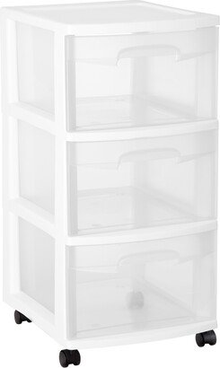 Sterilite 3-Drawer Cart w/ Wheels White