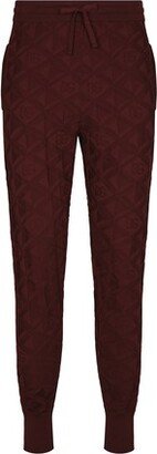 3D silk jacquard jogging pants