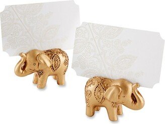 12ct Lucky Golden Elephant Place Card Holders - Gold