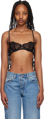 Black Scalloped Bra