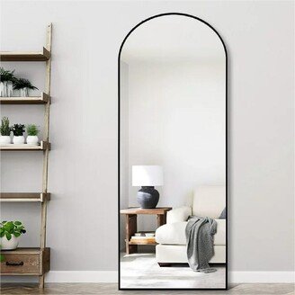 Perdix Chio LLC 22 in x 65 in Black Modern Floor Mirror