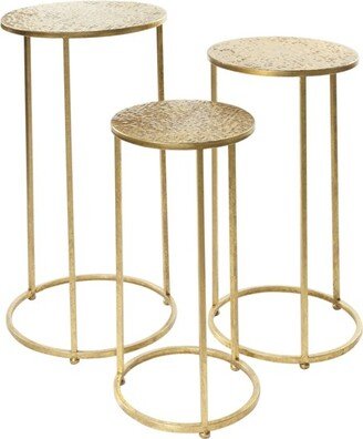 Set of 3 Glam Metal Accent Tables Gold - Olivia & May