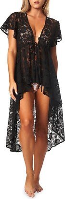 La Moda Clothing High Low Lace Cover Up Dress