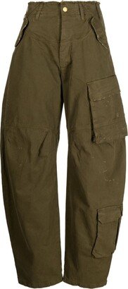 DARKPARK High-Waisted Cotton Cargo Trousers