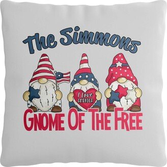 Pillow Cover - Gnome Of The Free Personalized Patriotic Decor, 15.75In X Peach Skin Cover, With Optional Insert