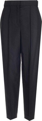 High-Waist Tapered Tailored Trousers