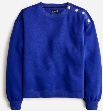 Heritage fleece crewneck sweatshirt with buttons