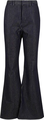 Lurex Striped Flared Jeans