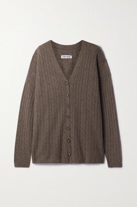 Giusta Cable-knit Recycled Cashmere-blend Cardigan - Neutrals