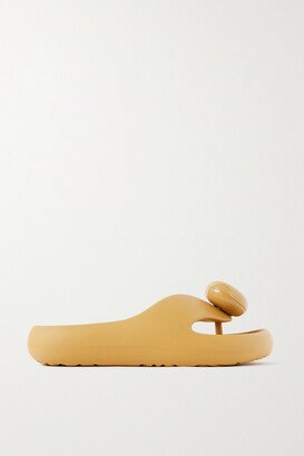 Paula's Ibiza Bubble Logo-detailed Rubber Flip Flops - Beige