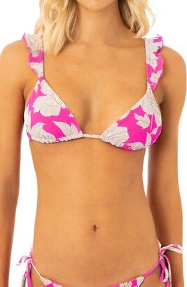 Floral Duo Crush Reversible Triangle Bikini Top