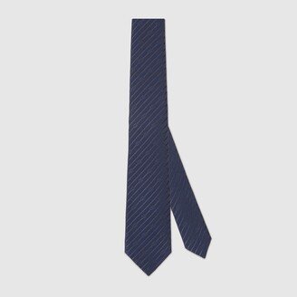 Interlocking G silk crêpe tie-AB