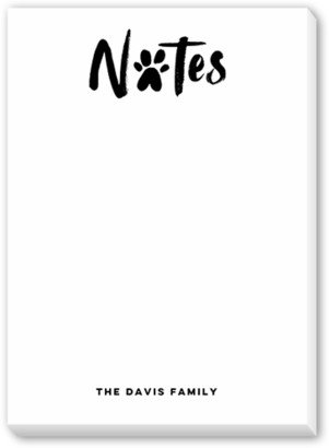 Notepads: Fluffy Note 5X7 Notepad, White, Matte