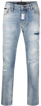 Premium distressed-detail jeans