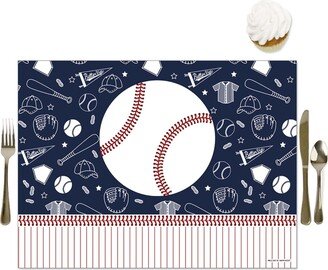 Big Dot Of Happiness Batter Up - Baseball - Party Table Decorations - Party Placemats - 16 Ct