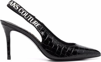 Scarlett Croc slingback pumps