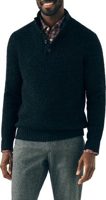 Wool & Cashmere Quarter Button Sweater