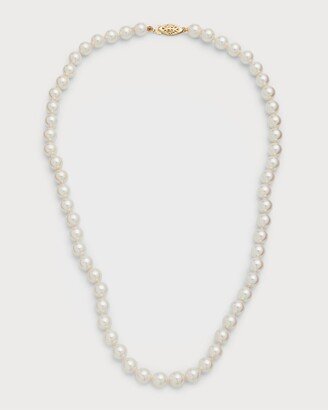 14k Yellow Gold Akoya Pearl Necklace, 20