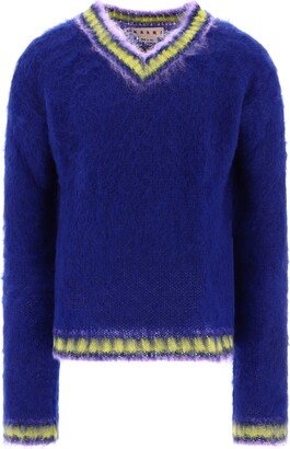 V-Neck Knitted Jumper-DP