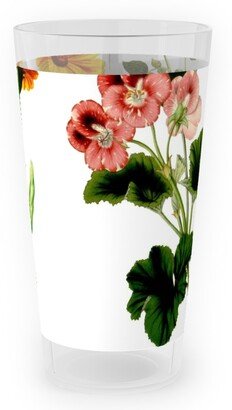 Outdoor Pint Glasses: Lil Botanicals - White Outdoor Pint Glass, Green