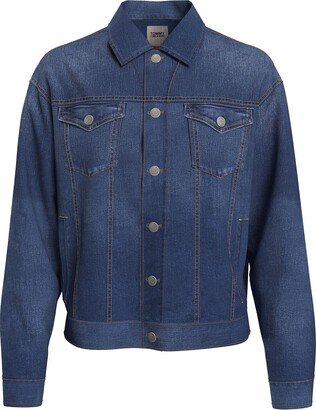 Mens Denim Utility Trucker Jacket