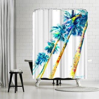 71 x 74 Shower Curtain, Palmtrees Hawaii by Suren Nersisyan