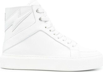 Tonal High-Top Sneakers