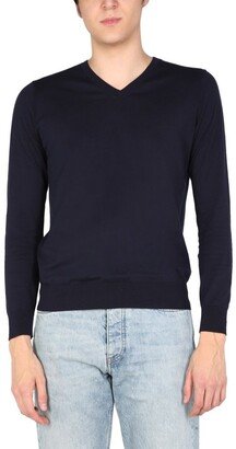 V-Neck Knit Jumper-AF