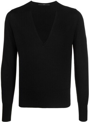 SAPIO V-neck long-sleeve jumper