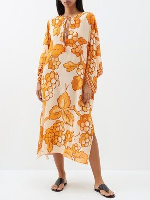 Floral-print Crepe Kaftan