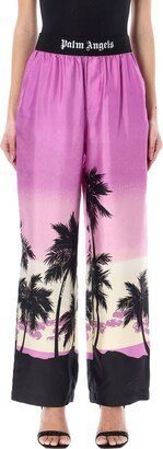 Sunset Printed High Waist Pajama Pants