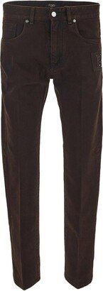 Worn-Effect Straight-Leg Pants