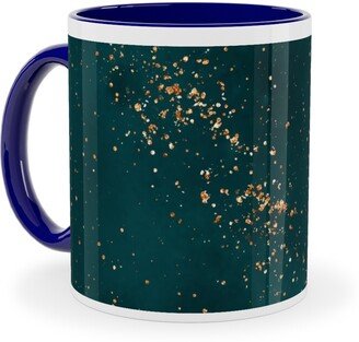 Mugs: Stardust - Green Ceramic Mug, Blue, 11Oz, Green